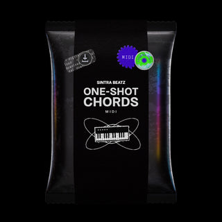 “One-Shot Chords – MIDI” pack with a piano keyboard.