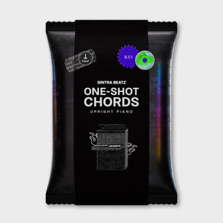 One-Shot Chords Upright Piano sample pack with a upright piano icon.