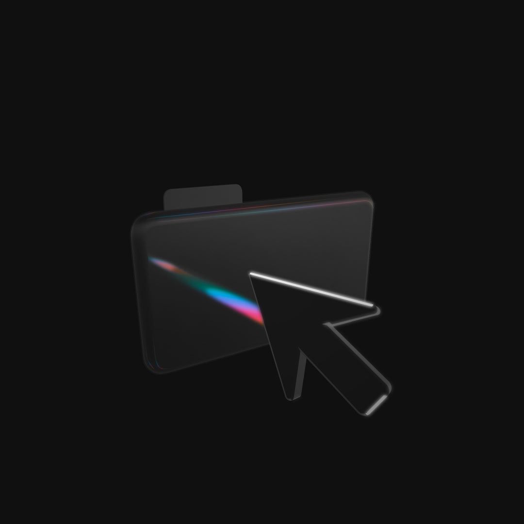 Animated cursor clicks on a folder icon, then stars circle around it, symbolizing the discovery of chords within a scale folder.