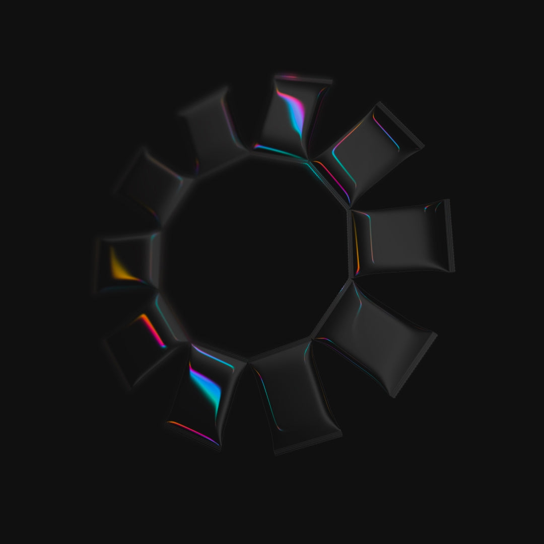 Ten colorful Sintra packs arranged in a circular formation that expand outward from the center in a smooth radial motion.